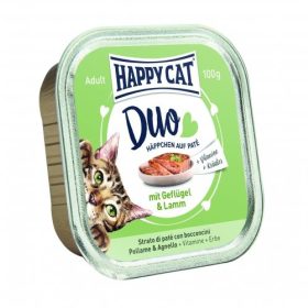   HAPPY CAT DUO PÁSTÉTOMOS FALATKÁK SZÁRNYAS-BÁRÁNY 12x100g