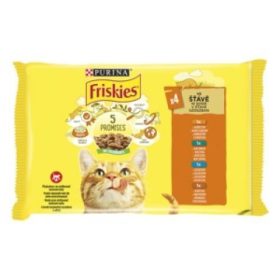   FRISKIES Szószban Csirkével/Kacsával/Lazaccal/Pulykával nedves macskaeledel 4x85g