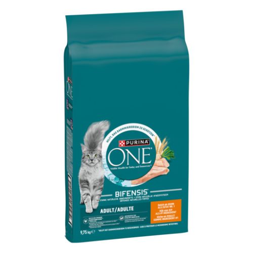 PURINA ONE Csirkében és teljes kiőrlésű gabonákban gazdag száraz macskaeledel 9,75kg
