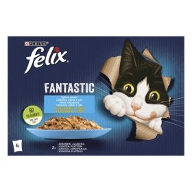 FELIX FANTASTIC Lazaccal/Lepényhallal aszpikban 4x85g