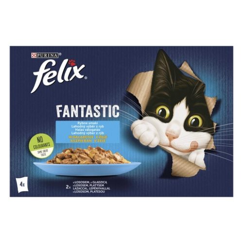 FELIX FANTASTIC Lazaccal/Lepényhallal aszpikban 4x85g