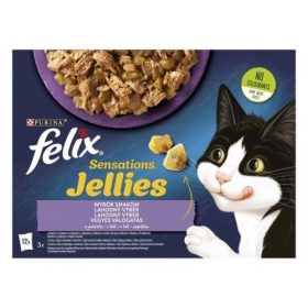   FELIX SENSATIONS JELLIES Vegyes válogatás aszpikban nedves macskaeledel 12x85g