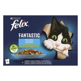   FELIX FANTASTIC Lazaccal és cukkinivel/Pisztránggal és zöldbabbal aszpikban 4x85g