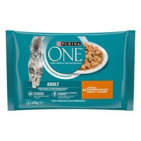   Purina ONE Csirkével és Zöldbabbal nedves macskaeledel 4x85g