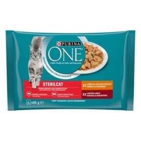   Purina ONE STERILCAT Csirkével és Zöldbabbal nedves macskaeledel 4x85g