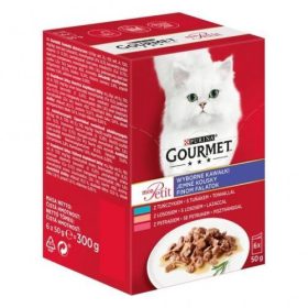   GOURMET MON PETIT Tonhallal/Lazaccal/Pisztránggal nedves macskaeledel 6x50g