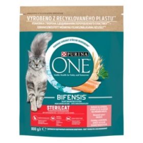   PURINA ONE STERILCAT Lazacban és búzában gazdag száraz macskaeledel 800g