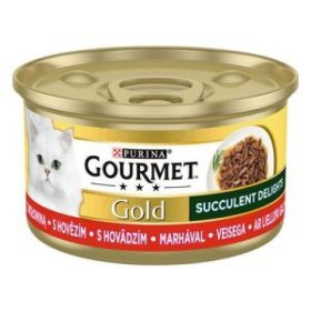   GOURMET GOLD Succulent Delights Marhával nedves macskaeledel 85g