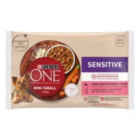   Purina ONE MINI Sensitive/Delicate Lazaccal nedves kutyaeledel 4x85g
