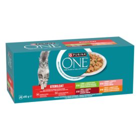   PURINA ONE STERILCAT Marhával/lazaccal/pulykával/csirkével nedves macskaeledel 40x85g