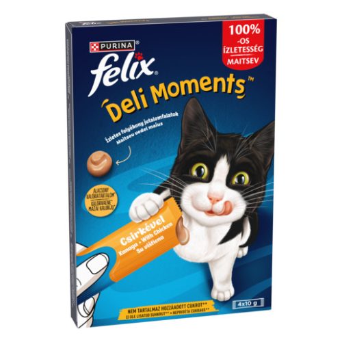 FELIX Deli Moments Csirke macska jutalomfalat 4x10g