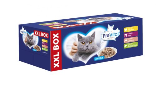 Prevital alutasakos macskaeledel giga box 48x100gr Multipack