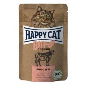   HAPPY CAT POUCH HÚS BIO MARHA ÁLLATELEDEL MACSKÁK SZÁMÁRA 12X85g