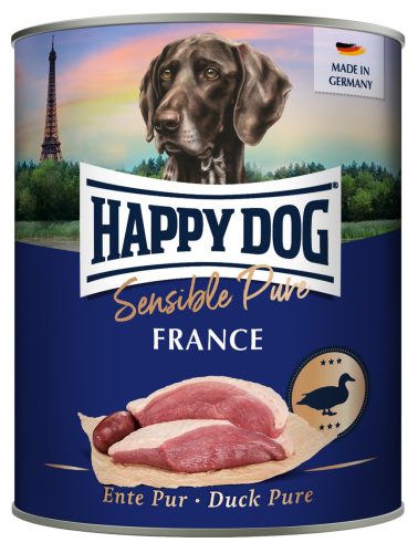 Happy Dog Sensible Pur France Kacsa színhús konzerv 800g