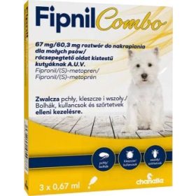   Fipnil Combo 67 mg/60,30 mg mg rácsepegtető oldat kistestű kutyáknak A.U.V. 3db