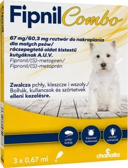 Fipnil Combo 67 mg/60,30 mg mg rácsepegtető oldat kistestű kutyáknak A.U.V. 3db