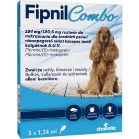   Fipnil Combo 134 mg/120,6 mg rácsepegtető oldat közepes testű kutyáknak A.U.V. 3db