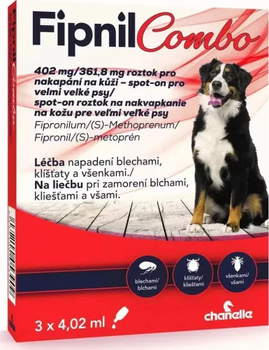 Fipnil Combo 402 mg/361,8 mg rácsepegtető oldat óriástestű kutyáknak A.U.V. 3db