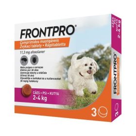   Frontpro® Rágótabletta Kutyáknak Bolhák és Kullancsok Ellen (2–4 kg)