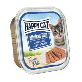 HAPPY CAT DUO PÁSTÉTOMOS FALATKÁK MARHA-LAZAC 100g