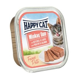 HAPPY CAT DUO PÁSTÉTOMOS FALATKÁK SZÁRNYAS-LAZAC 12x100g