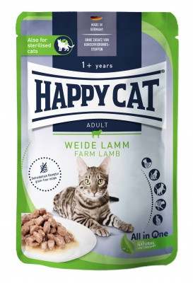 Happy Cat pouch szósz culinary bárány állateledel macskák részére 20 x 85 g