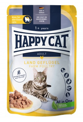 Happy Cat pouch szósz culinary baromfi állateledel macskák részére 20 x 85 g