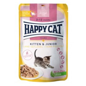   Happy Cat pouch szósz kitten-junior baromfi macskák részére 20 x 85 g