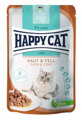 Happy Cat pouch szósz sensitive skin&coat macskák részére 20 x 85 g
