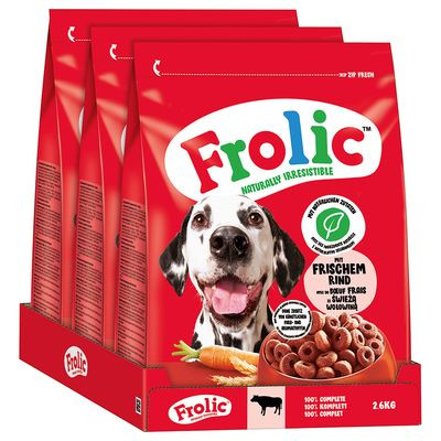Frolic 7,8kg (3x2,6kg) Marha & Zöldség