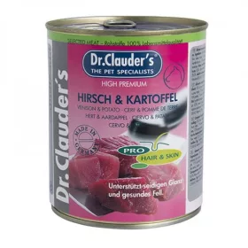   Dr.Clauders Dog Selected Meat Szarvasos és burgonyás konzerv 800g