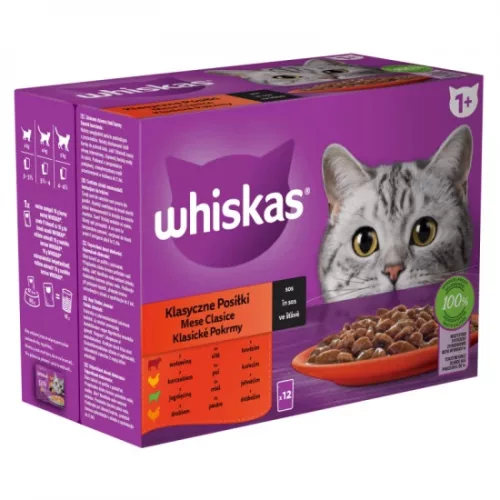 Whiskas alutasak Multipack klasszikus mártásban 12x85g