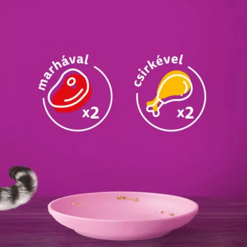 Whiskas alutasak Multipack húsos mártásban JUNIOR 4x85g