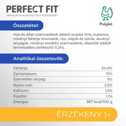 PERFECT FIT száraz Sensitive Pulyka 1,4kg