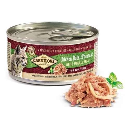 Carnilove Cat Chicken, Duck & Pheasant Can- Csirke, Kacsa és Fácán Hússal Konzerv 100g