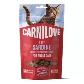   Carnilove Cat Soft Snack Sardine enriched with Strawberry - Szardíniával és Eperrel 50g