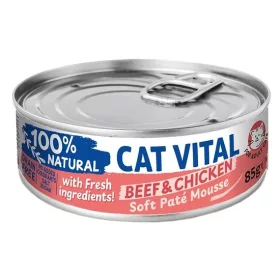   Cat Vital konzerv mousse marhával és csirkével felnőtt macskáknak 85g