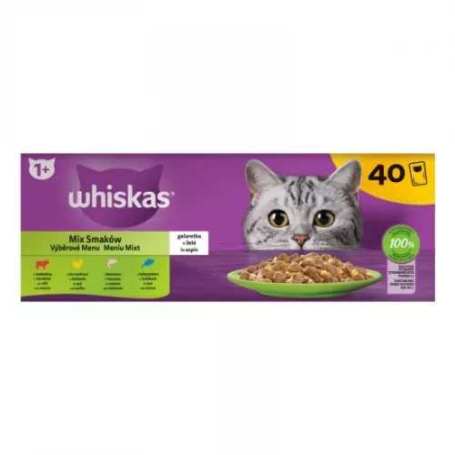 Whiskas alutasak Multipack halas-húsos válogatás 40x85g