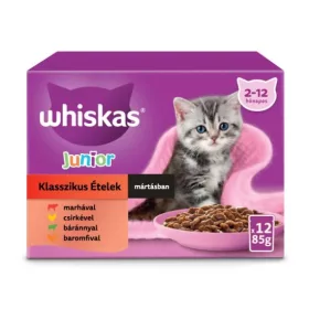   Whiskas Alutasakos Junior Krémes Klasszikus Válogatás 12x85g Multipack