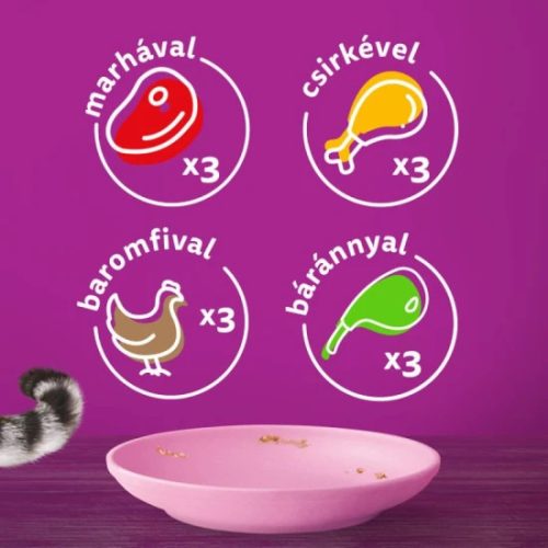 Whiskas Alutasakos Junior Krémes Klasszikus Válogatás 12x85g Multipack