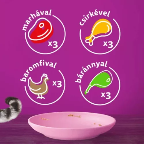 Whiskas Alutasakos Junior Krémes Klasszikus Válogatás 12x85g Multipack