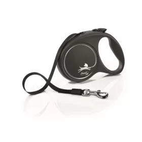   Flexi Black Design szalagos automata póráz L 5m 50kg-ig ezüst