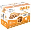 Iams Cat Delights alutasak Kitten & Junior csirke falatkák ízletes szószban, Multipack 12x85g
