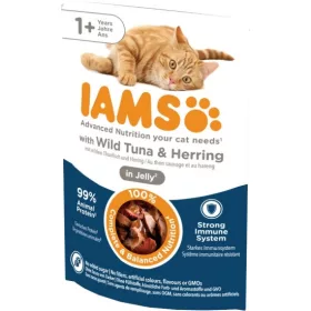   Iams Cat Delights Tonhal És Hering Aszpikban nedves macskatáp 85g