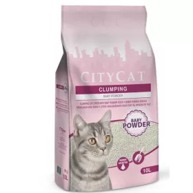   Citycat csomósodó macskaalom fehér Baby Powder (bentonit) 10l (8,64kg)