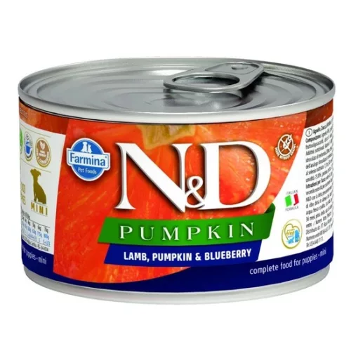 N&D Dog Pumpkin konzerv bárány & áfonya sütőtökkel Puppy mini 140g
