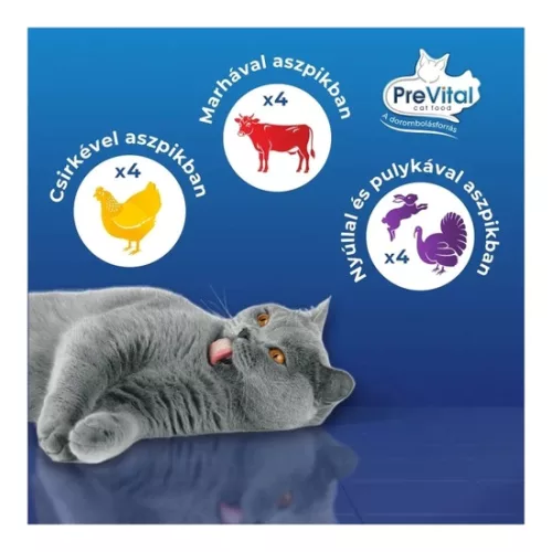 Prevital Alutasak Macska Zselés 12x100g Vegyes Íz Multipack