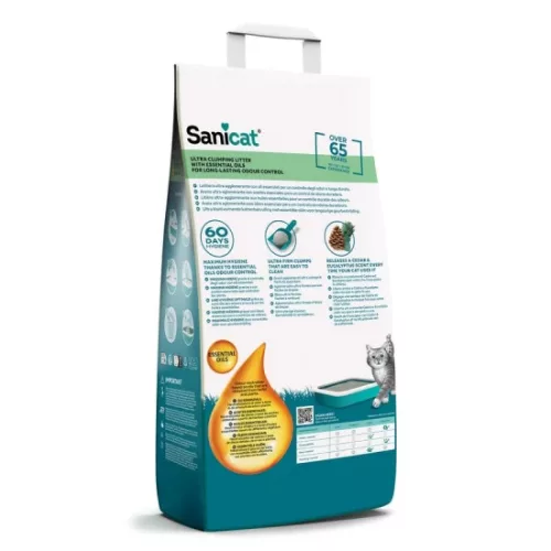 Sanicat macskaalom ESSENTIAL OILS Cedar&Eucalyptus - Cédrus és eukaliptusz illat 10kg (kb. 12l)