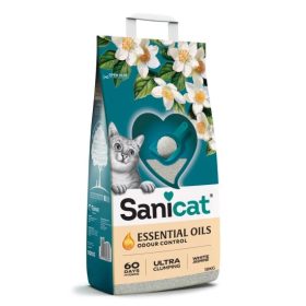   Sanicat macskaalom ESSENTIAL OILS White Jasmine - fehér jázmin illat 10kg (kb. 12l)