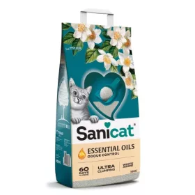   Sanicat macskaalom ESSENTIAL OILS White Jasmine - fehér jázmin illat 10kg (kb. 12l)